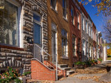 Row Houses in Fells Point Neighborhood, Baltimore, Maryland, USA Photographic Print by Scott T. Smith