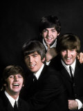 Members of Singing Group the Beatles: John Lennon, Paul McCartney, George Harrison and Ringo Starr Fototryk i høj kvalitet af John Dominis Members of Singing Group the Beatles: John Lennon, Paul McCartney, George Harrison and Ringo Starr Fototryk i høj kvalitet af John Dominis