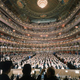 Audience at Gala on the Last Night in the Old Metropolitan Opera House Fotografisk tryk af Henry Groskinsky