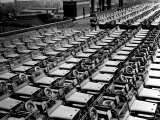 Rows of Finished Jeeps Churned Out in Mass Production for War Effort as WWII Allies Photographic Print by Dmitri Kessel