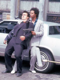 Actors Philip Michael Thomas and Shooting Scene From Thomas's Television Series "Miami Vice" Premium Photographic Print by David Mcgough