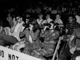 Crowd, Some with Binoculars, Awaiting Arrival of Rolling Stones for Concert at Forest Hills Stadium Premium Photographic Print by Walter Daran