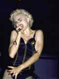 Singer Madonna Performing Premium Photographic Print by David Mcgough