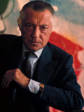 President of Fiat Gianni Agnelli Reproduction photographique sur papier de qualité par David Lees