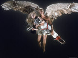 Actress Jane Fonda Being Carried by Guardian Angel in a Scene from Roger Vadim's Film "Barbarella" Reproduction photographique sur papier de qualité par Carlo Bavagnoli