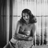 Rita Hayworth Posing in Evening Gown, Part of Wardrobe Columbia Pictures Bought for "Gilda" Premium Photographic Print by Bob Landry