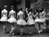 Corps de Ballet Listening to Ballet Master During Rehearsal of "Swan Lake" at Paris Opera Photographic Print by Alfred Eisenstaedt