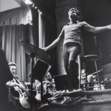 Maestro Leonard Bernstein Conducting the NY Philharmonic Orchestra for a Concert at Carnegie Hall Premium Photographic Print by Alfred Eisenstaedt