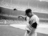 Yankee Mickey Mantle Flinging His Batting Helmet Away in Disgust During Bad Day at Bat Premium-Fotodruck von John Dominis