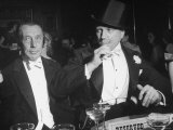 Socialite Lucius Beebe Drinking Champagne in Opera Club on Opening Night of Metropolitan Opera Premium Photographic Print by Alfred Eisenstaedt