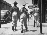 Pair of Zoot Suit Wearing African American Men Walking Down the Street and After Wartime Race Riots Premium Photographic Print by Gordon Coster