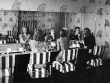 Patrons Touching Up Makeup Powder Room of the Stork Club Photographic Print by Alfred Eisenstaedt