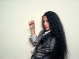 Actress Sonia Braga, Holding Cigarette Premium Photographic Print by David Mcgough