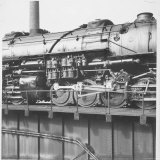 Locomotive of Norfolk-Western Railroad at Shaffers Crossing in Norfolk, Western Railway Yard Photographic Print by Walker Evans