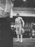 Russian Fencer Lev Kouznetsov Competing at the Olympics Premium Photographic Print by John Dominis