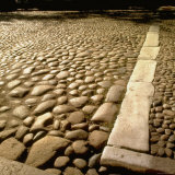 Good Example of American Stonework, famous cobblestones of Main Street in Nantucket 1850 Photographic Print by Walker Evans