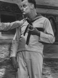 Actor Art Carney Playing in Conrad's Story 'Victory' on His TV Show Reproduction photographique sur papier de qualité par Leonard Mccombe