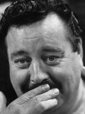 Actor Jackie Gleason Hiding His Mustache Premium Photographic Print by Robert W. Kelley
