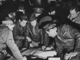 B-17 Bomber Navigators of the 8th Bomber Command at Airdrome in Southern England Premium Photographic Print by Margaret Bourke-White