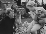 Actress Mia Farrow Shopping for Antiques Premium Photographic Print by Bill Eppridge