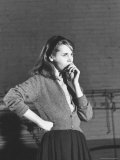 Actress Jane Fonda at Rehearsal Premium Photographic Print by Leonard Mccombe