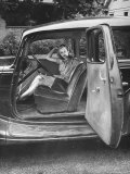 Former Girlfriend of Bill Elder, Now Serving in Navy, Sitting in Family's Car, Waiting for Return Photographic Print by Alfred Eisenstaedt Former Girlfriend of Bill Elder, Now Serving in Navy, Sitting in Family's Car, Waiting for Return Photographic Print by Alfred Eisenstaedt