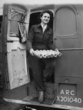 Member of Red Cross Clubmobile Katherine Spaatz, Dispensing Doughnuts, Coffee, Cigarettes and Gum Premium Photographic Print by Bob Landry