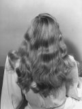 Actress Veronica Lake Posing with Her Glorious, Wavy Honey Blond Hair Cascading over Her Shoulders Reproduction photographique sur papier de qualité par Bob Landry