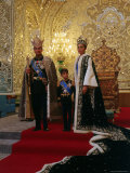 Shah of Iran, Mohamed Reza, Posing with Son Prince Reza and Wife Farah Premium Photographic Print by Dmitri Kessel