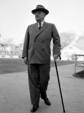 Former US President Harry Truman Taking Early Morning Walk on the Day of His Daughter's Wedding Premium Photographic Print by Alfred Eisenstaedt