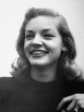 Actress Lauren Bacall at Gotham Hotel Premium Photographic Print by Nina Leen