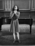 Italian Lyric Soprano Anna Maria Alberghetti Preparing for Her American Debut at Carnegie Hall Premium Photographic Print by Alfred Eisenstaedt