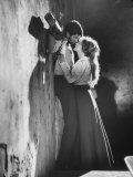 Actors George Hamilton and Jeanne Moreau During Filming of "Viva Maria" Premium Photographic Print by Ralph Crane