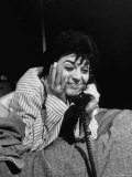 Actress Anne Bancroft Using Telephone in Scene From Broadway Play "Two for the Seesaw" Premium Photographic Print by Alfred Eisenstaedt