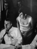 Barbra Streisand at Recording Session Premium Photographic Print by Bill Eppridge