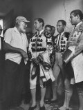 Matador Luis Miguel Dominguin with American Writer Ernest Hemingway Premium Photographic Print by James Burke