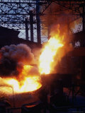 Bessemer Furnace change Iron to Steel for Munitions Production at Birmingham Steel Prod. Center Photographic Print by Dmitri Kessel