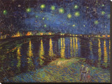 Starry Night over the Rhone, c.1888 Stretched Canvas Print by Vincent van Gogh