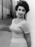 Elizabeth Taylor Outside of Sound Stages during Filming of A Place in the Sun Premium Photographic Print by Peter Stackpole
