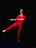 Ex-American Ballet Director Mikhail Baryshnikov Practicing Moves from Merce Cunningham's 