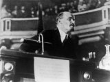 Russian Communist Leader Vladimir Lenin Delivering Speech at a Session of the Second Congress Premium Photographic Print