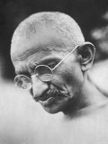 Portrait of Pacifist and Advocate of India's Independence from Great Britain, Mohandas Gandhi Premium Photographic Print