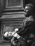 John Gielgud Portraying Title Role in Othello with Hands around Throat of Iago, Photographic Print
