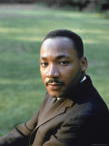 Rev. Martin Luther King, at Atlanta University for SCLC Sponsored Student Conf Premium Photographic Print by Howard Sochurek