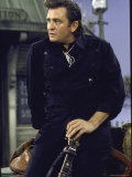 Country/Western Singer Johnny Cash Reproduction photographique sur papier de qualité par Michael Rougier