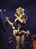 Pop Star Madonna Wearing Skimpy Outfit While Performing Onstage プレミアム写真プリント