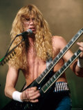 Dave Mustaine, Lead Singer of Megadeth, Performing Premium Photographic Print by Kevin Winter