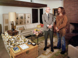 David Crosby Standing with Father Floyd in Father's House Stampa fotografica Premium di John Olson