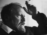 Author William Golding Relaxing with Cigarette, at Home, Ebble Thatch, Photographic Print