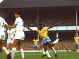 Soccer Star Pele in Action During World Cup Competition Premium-Fotodruck von Art Rickerby